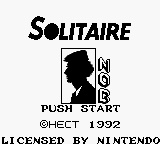 Solitaire title screen for GameBoy